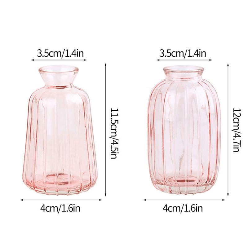 Glass Vase Decorative Flower Bottle Transparent Flower Vase Mushroom Bud Vase Home Decor Table Ornaments Mother'S Day Gifts