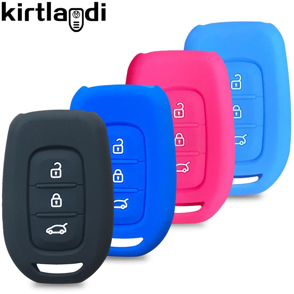 Silicone Car Key Case Cover For Dacia Logan  For Renault Twingo 3 Duster Captur Logan Laguna Scenic Key Cover Remote Shell