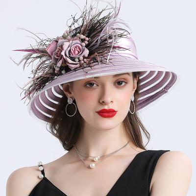 Fascinators White Weddings Sinamay Hat for Women Wide Brim Hats Fedora Vintage Ladies Church Dress Derby Hats