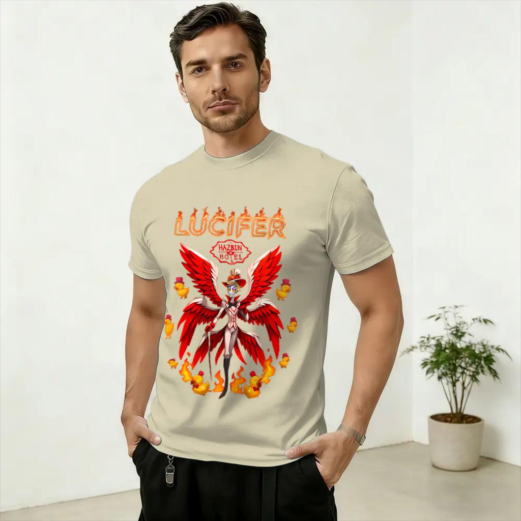 Hazbins Hoteling Vox T Shirt Unisexs Cotton Novelty TShirts Round Collar Tees Short Sleeve Tops 4XL 5XL 6XL