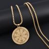 Sieben Engel Magischer Kreis Salomons Siegel Amulett Halskette Anhänger Herren Punk Retro Glücksbringer Schmuck