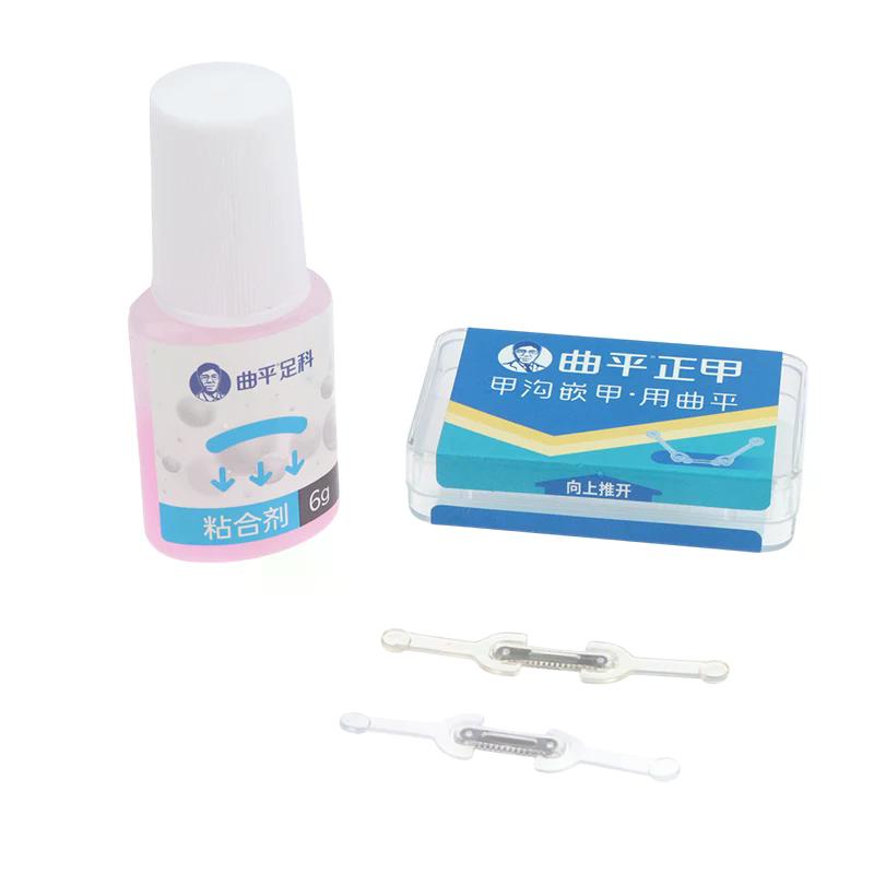 Nail Care Ingrown Toenail Correction Tool With Elastic Patch Sticker And Straightening Clip Brace - Pedicure Tool