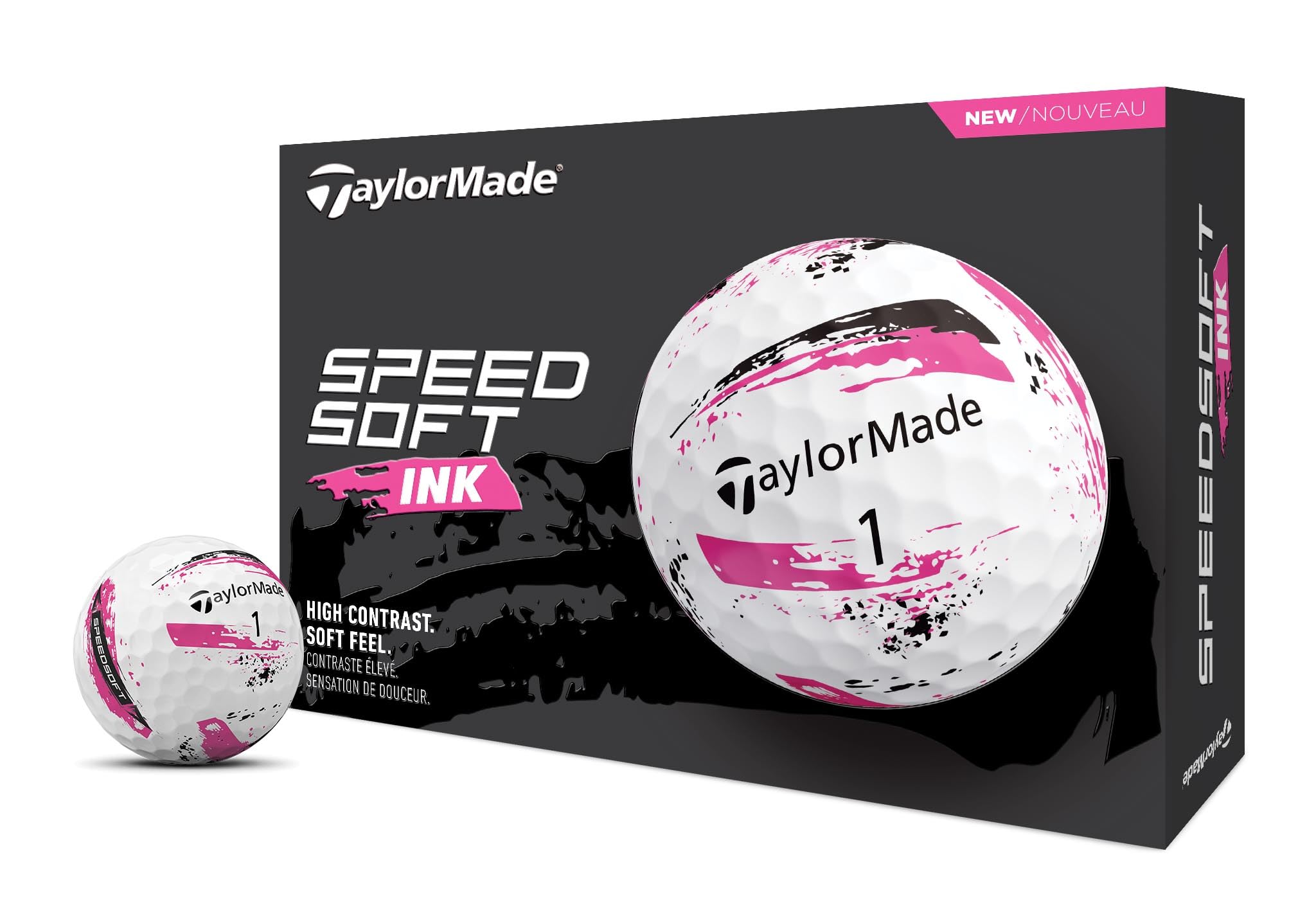 

TaylorMade SpeedSoft Ink Golf Balls Pink Men s -