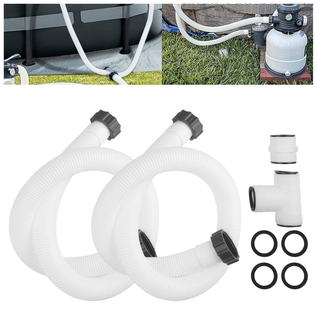 Sand Filter Pump Hose with Connectors for Intex For Coleman Above Ground Pools