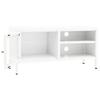 Vidaxl Szafka Pod Telewizor, Biała, 90X30X44 Cm, Stal I Szkło