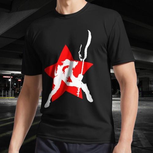 Red star stage Active T-Shirt Funny Size American Unisex T- Shirt