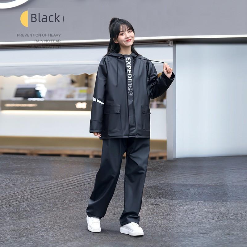 Raincoat and Rain Pants Set for Women, Reflective Waterproof Workwear, Separate Pieces for Cycling, Heavy Rain Protection, Electric Vehicle Raincoat