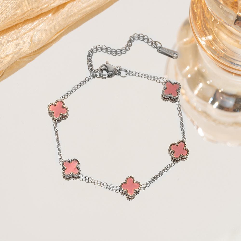 Fashionable Four-leaf Clover Bracelet Light Luxury High-end Women's Niche Jewelry Accessories Hand Jewelry