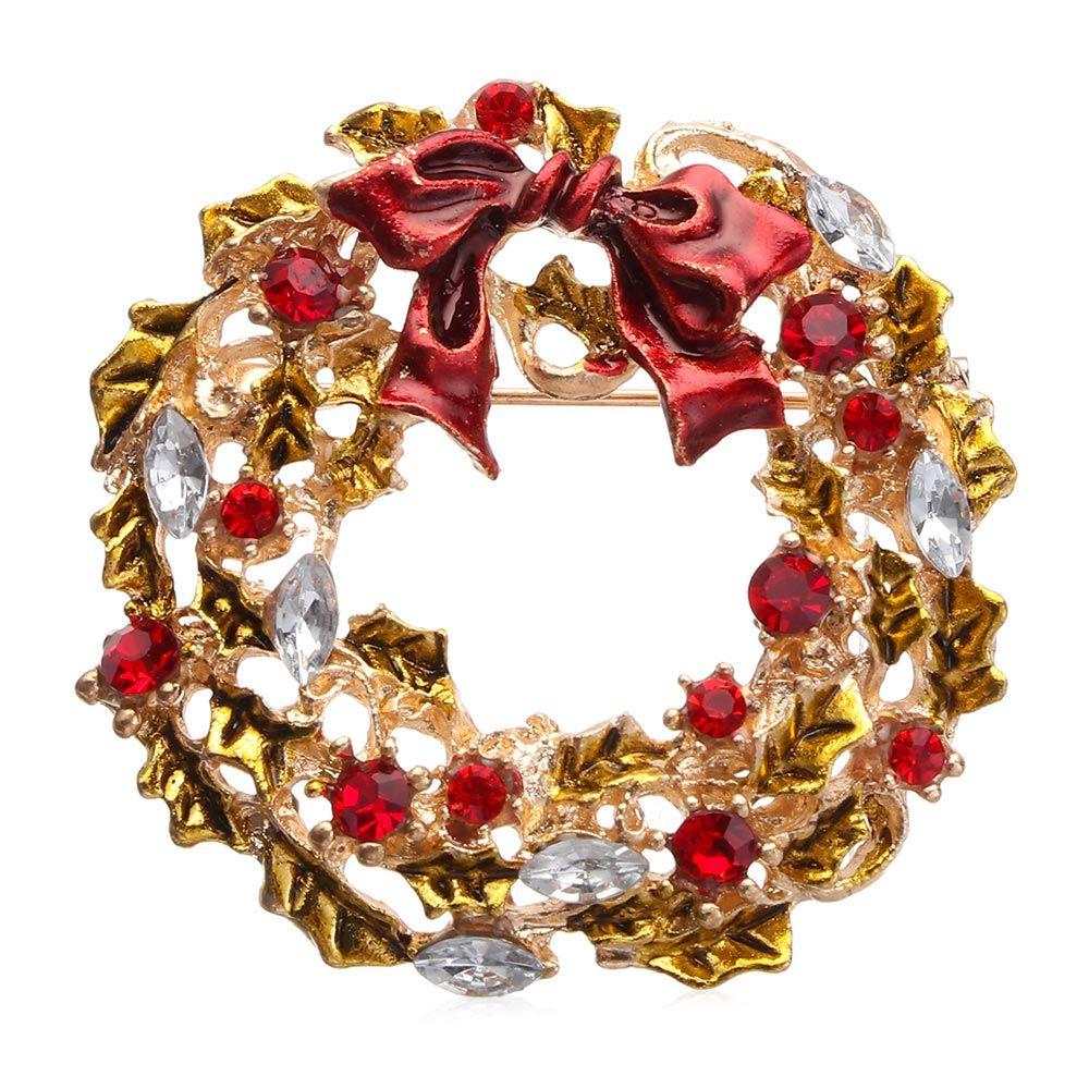 Módní šperky s kamínky Vánoční dárek Vánoční brože Odznaky Brože Špendlíky na vánoční stromeček