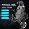 SEAMETAL Motorcycle Bike Phone Holder with Shock Absorber Bicycle Handlebar Rearview Mirror Mount for 4.7-7.1inch Phone Bracket