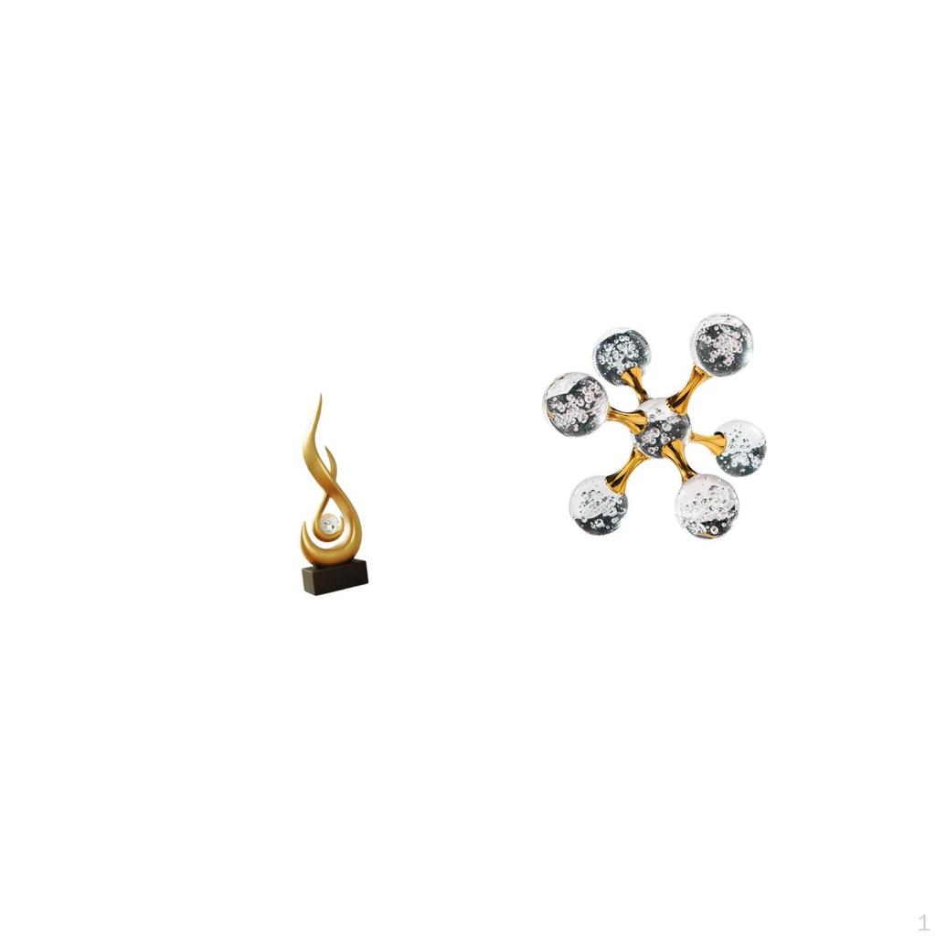 Abstract Fire Statue Desktop Ornament Modern Flame Figurine Sculpture for Cabinet Desk Office Shelf