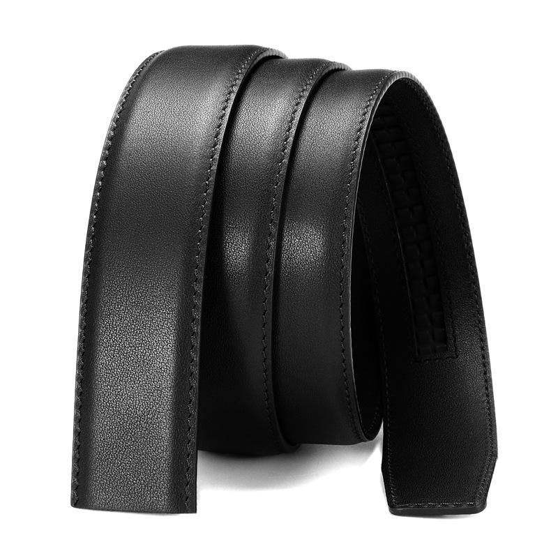 Men's Premium Cowhide Leather Belt with Automatic Pin Buckle