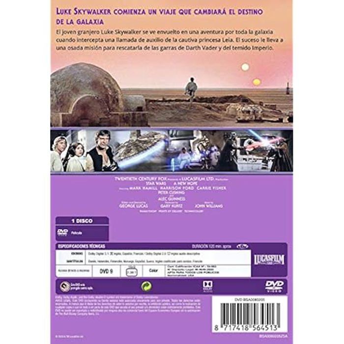 Dvd - star wars - episode iv - version originale - 2020 - import - science-fiction