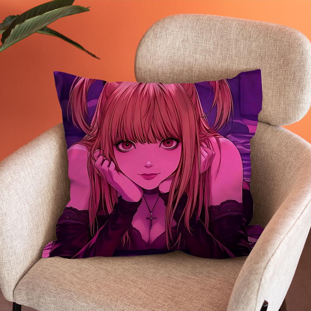 Misa Amane D-Death Notes Pillow Case Soft Cushion Cases for Farmhouse Sofa Decor Home Decorations and Protector Pillow Case