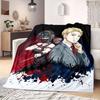 Spy X Family Fashionable Print Flannel Blanket, Warm Cartoon Characters for Sofas, Multipurpose Travel Picnic Throw_LIAN
