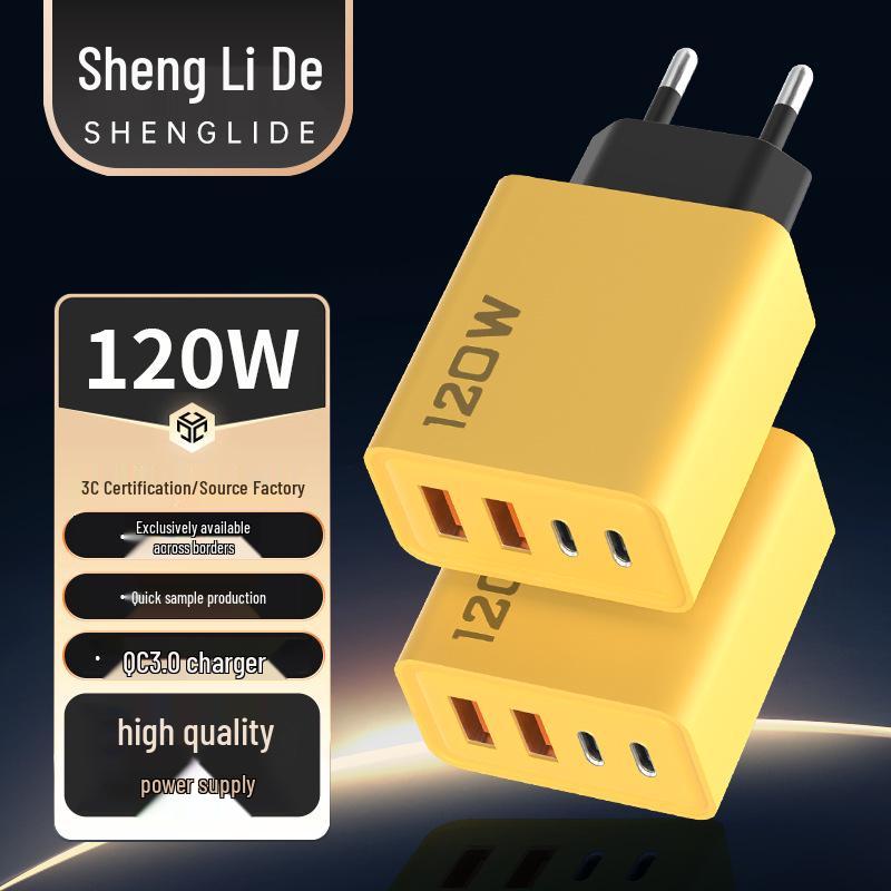 

120W Dual USB + PD Multi-Port Charger for Huawei & Apple - US/EU Compatible White [2U2C]