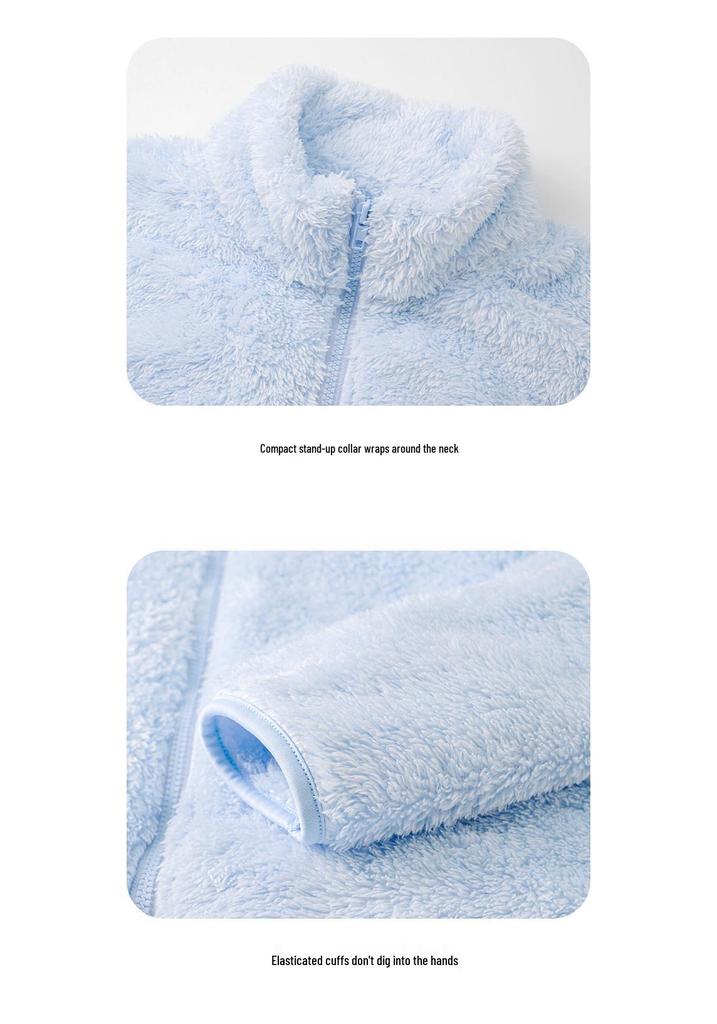 2026 Women's Korean Style Warm Stand Collar Fleece Fur Coat for Autumn/Winter