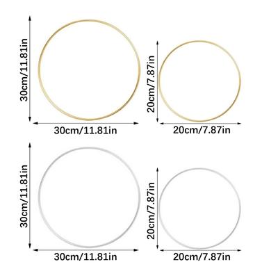 10Pcs Iron Dream Catcher Craft Rings Metal Dream Catcher Hoops for Wreath Making Projects and Wedding Home Decoration