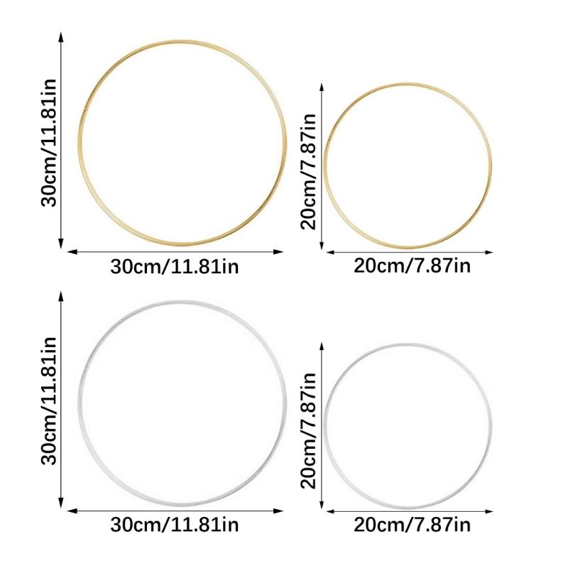 10Pcs Metal Dream Catcher Hoops Dream Catcher Craft Rings for Handmade Craft Wreath Making Project Wedding Decoration