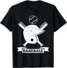 Baseball Helmet Bat Vintage Graphic Tee Casual Cotton Short Sleeve TShirt
