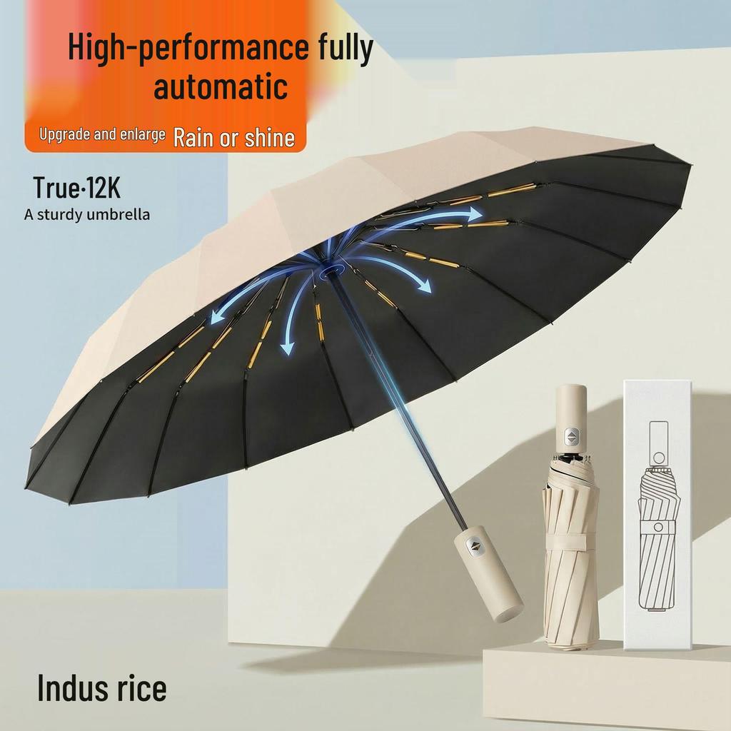 24-Rib Men's Large UV Sun Protection Umbrella with Custom Logo