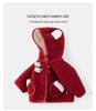 Girls' Fleece-Lined Hooded Jacket - Autumn/Winter 2025 Style, Thick Lambswool, Children's Winter Coat.