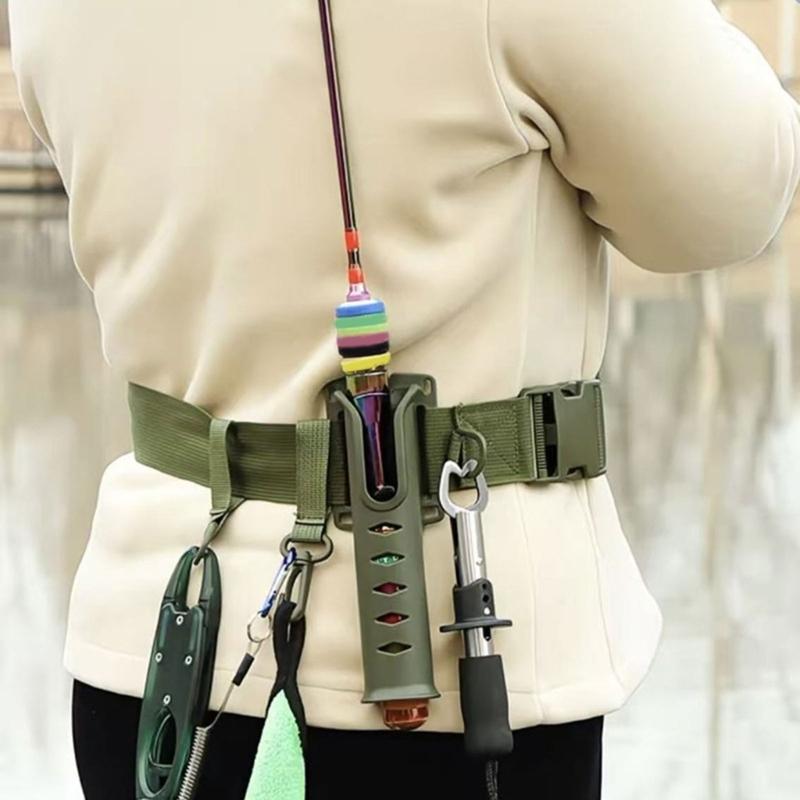 Belt Rod Holder Portable Waist Belt Fishing Rod Holder Poles Inserter Fishing Rod Fishing Rod Inserting Device Outdoors