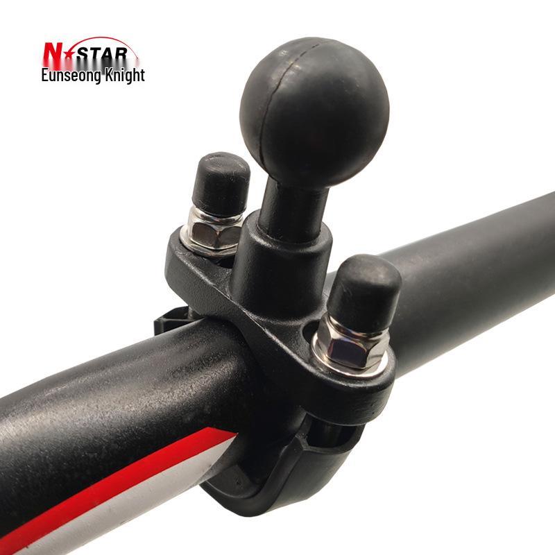 U-Shaped Motorcycle Phone Holder with Fixed Ball Head and T-Shaped Handlebar Clamp