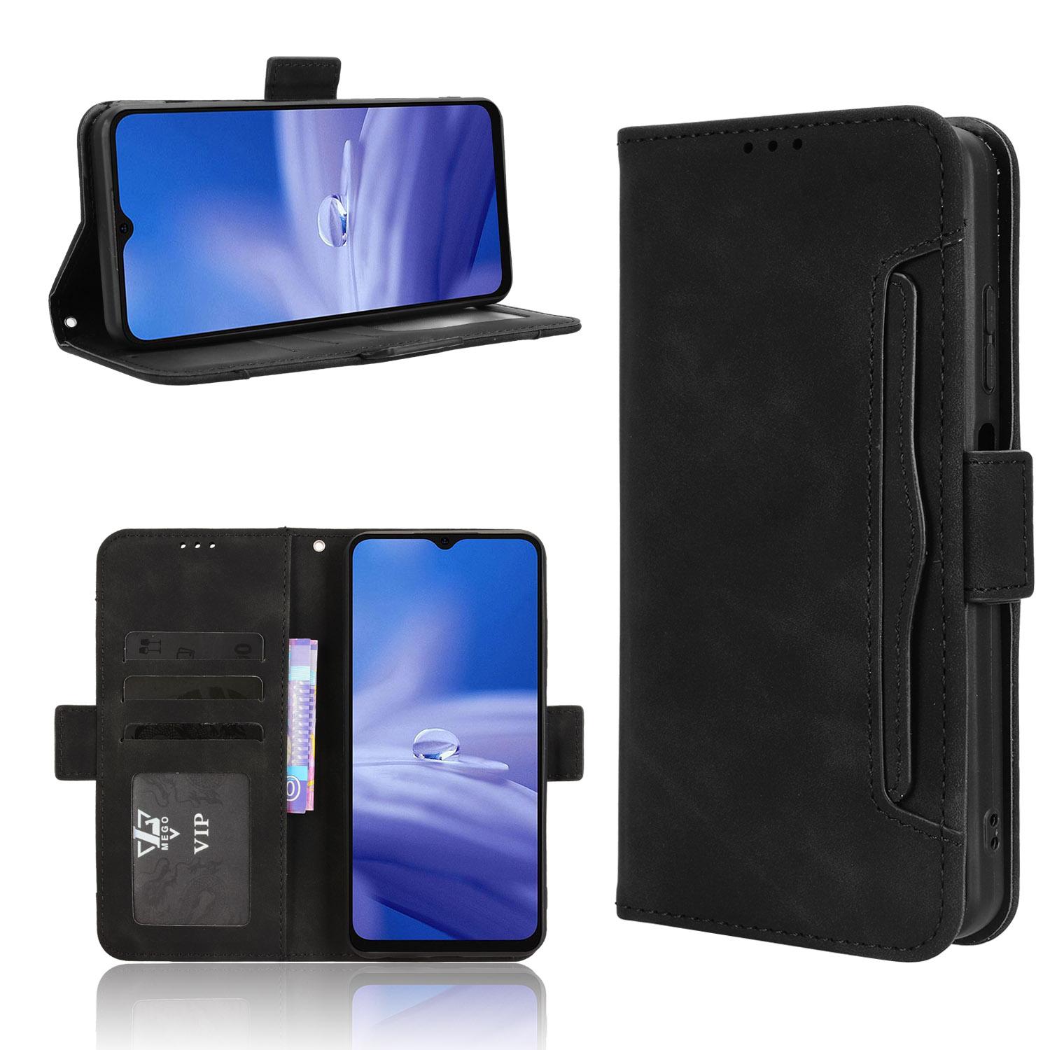 

For Ulefone Note 19 Leather Case Phone Wallet Cover with Multiple Card Slots Red