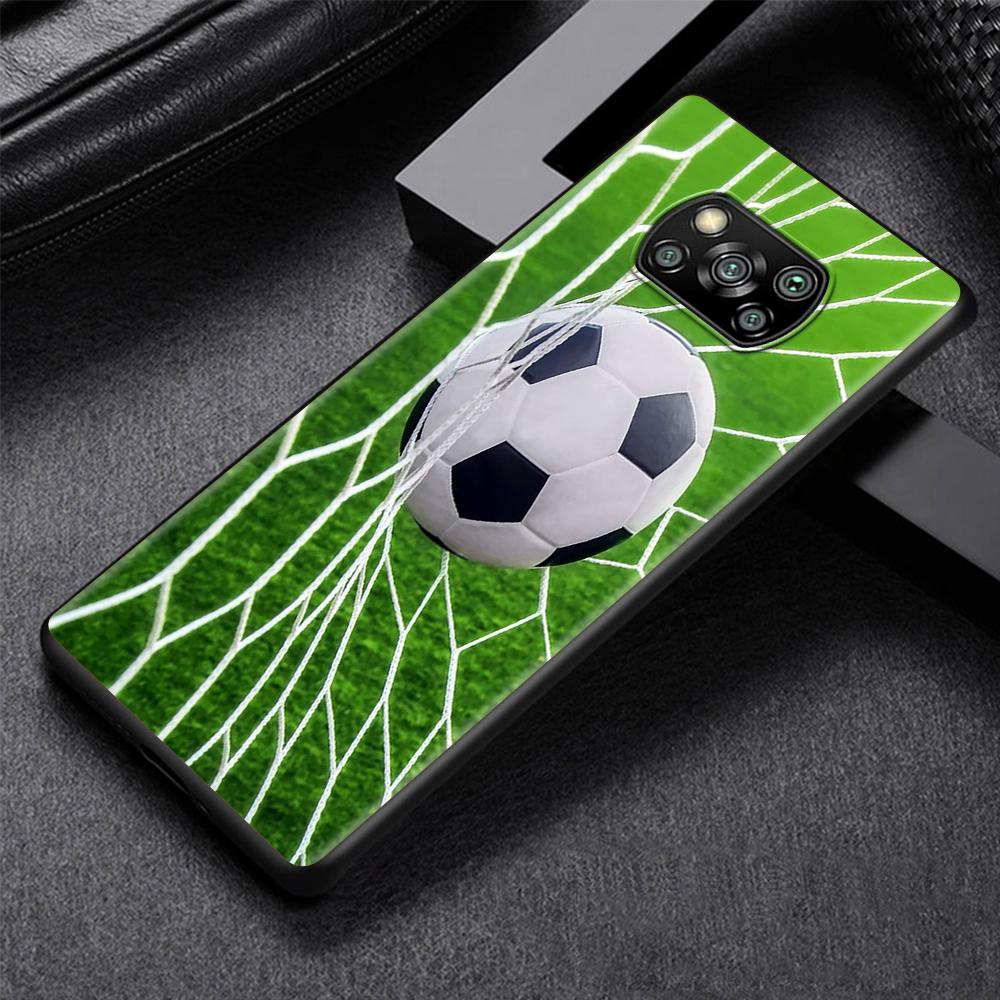 

Футбольный мяч с горящим огнем, чехол для Xiaomi Poco X3 NFC M3 M4 Pocophone F1 F3 Redmi Note 9s 9 8 10 Pro, черный чехол для телефона Xiaomi Mi 11 Lite