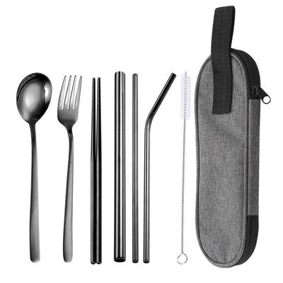 Ensemble de couverts portables en acier inoxydable de style coréen