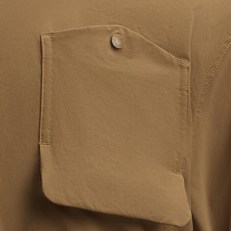 Under Armour Urban Wilderness Series Solid Color Casual Multi-Pocket Long Sleeve Shirt Men shirts Brown 1389295-498