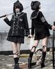 JIURUN Uniform Lolita Gothic Lolita Military Halloween Anime Mori Girl Pleated Skirt and Gothic Plus Cute Skirt Coat Tie Size Costume, Uniform,