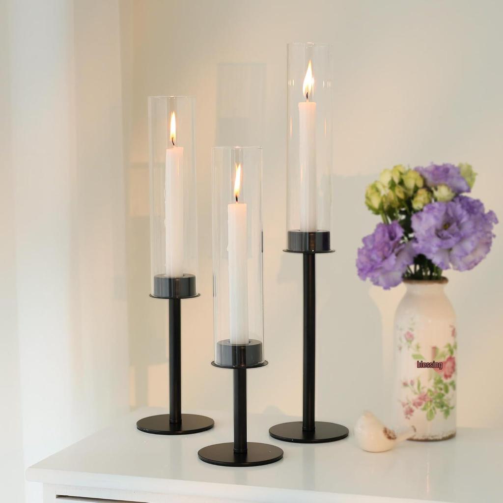 European Style Electroplated Glass Candlestick for Weddings, Birthdays, and Parties