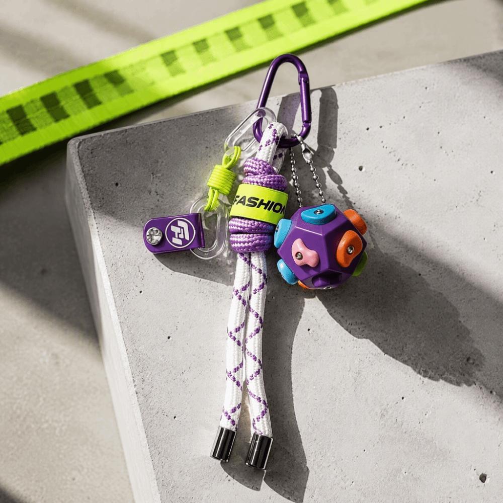 Colorful Climbing Ball Keychain Funny Climbing Equipment Keyring Climbing Series Bag Pendant Gift