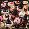 24Pcs Plastic Witch Hat Crowns Cake Toppers for Halloween Cupcakes Insert Birthday Party Decoration Supplies