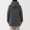 MUJI Down Medium Size M Women's Water-Repellent Mid-Length Coat, BD10UA5A, Gray,