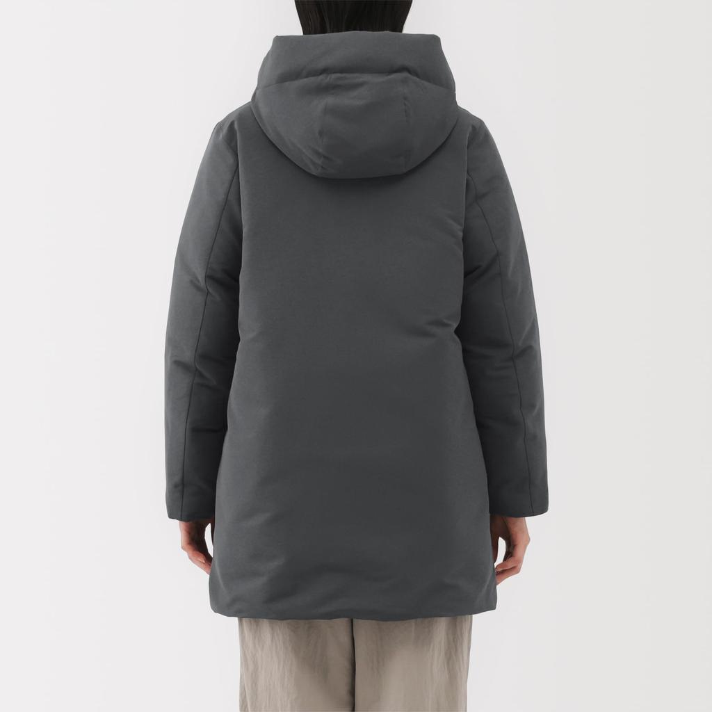 MUJI Down Medium Size M Women's Water-Repellent Mid-Length Coat, BD10UA5A, Gray,