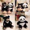 Black Cute Panda Bear Plush Toy Pp Cotton Filling Birthday Decorations Gift Doll