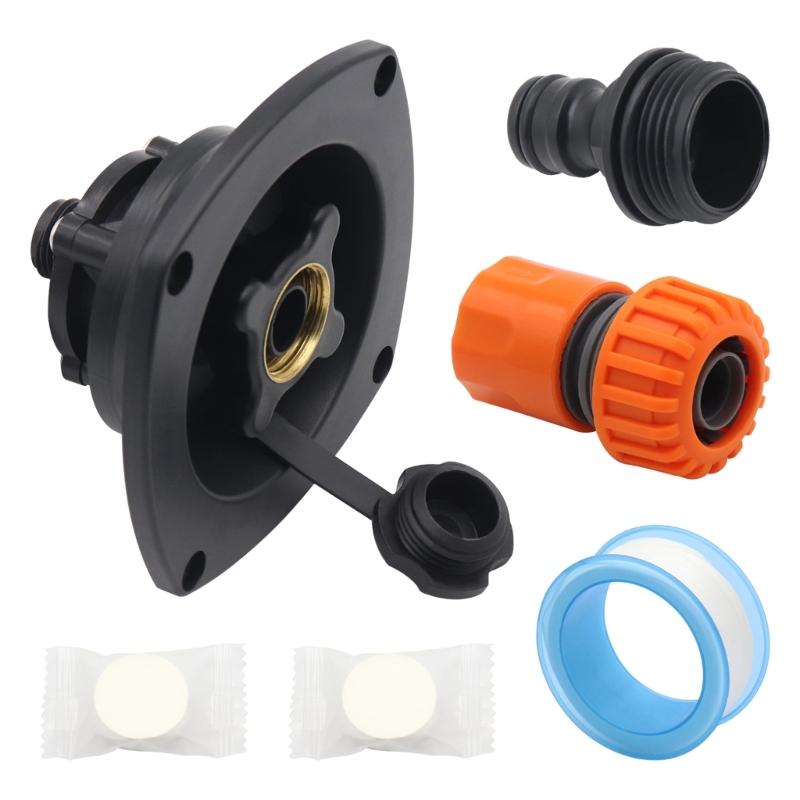 Raccordi Rapidi per Sistema Idrico del Camper Adattatori Filettati in Ottone Anti-Perdita Materiale PP Resistente per Campeggio