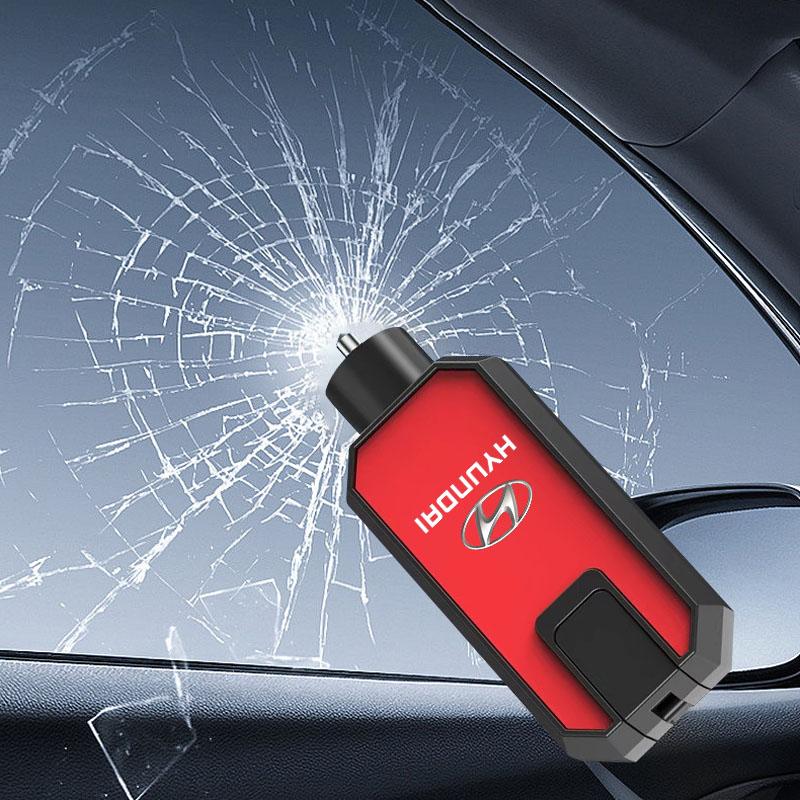 3 In1 Car Safety Hammer Emergency Glass Breaker High Hardness For Hyundai Tucson Solaris I30 Creta IX35 I40 IX20 Veloster