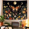 Boho Butterfly Tapestry Flower Moon Wall Tapestry, Moon Phases Tapestries For Bedroom Cute Tapestries Wall Hanging For Bedroom