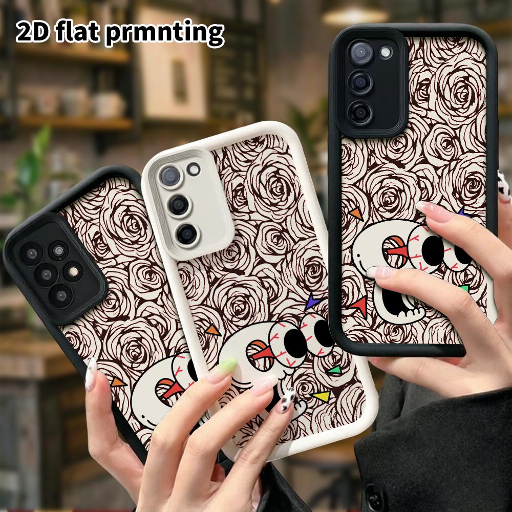 Phone Case: 2D Flat Samsung Galaxy A34 A35 M05 M06 S20 S22 S21 FE Plus 5G Protective Case, Cartoon Skull, Christmas and Halloween Gift