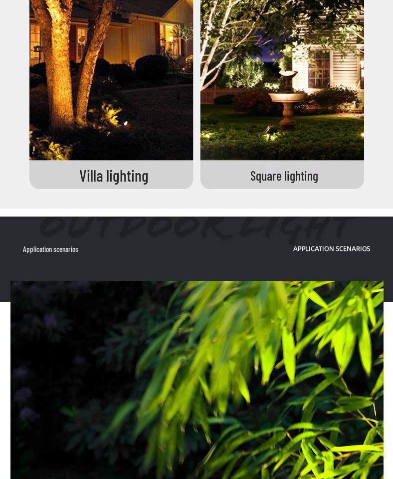 Waterproof LED Landscape Spotlights for Outdoor Trees and Garden Decoration with Ground Spike