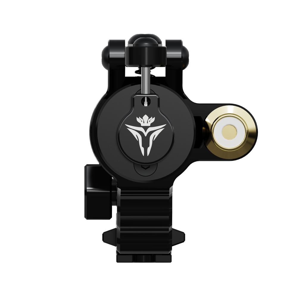 T3 Rotary Tattoo Machine Hollow Cup Powerful Motor Rear Drive Leaf Spring RCA Tattoo Frame with Needle Pressing Wheel for Professional Body Art