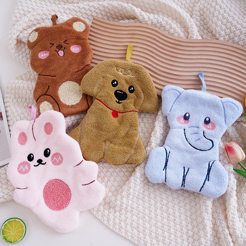 New Arrival: Hanging Cartoon Creative Children's Kitchen and Bathroom Absorbent Towel, Coral Fleece, Odorless
