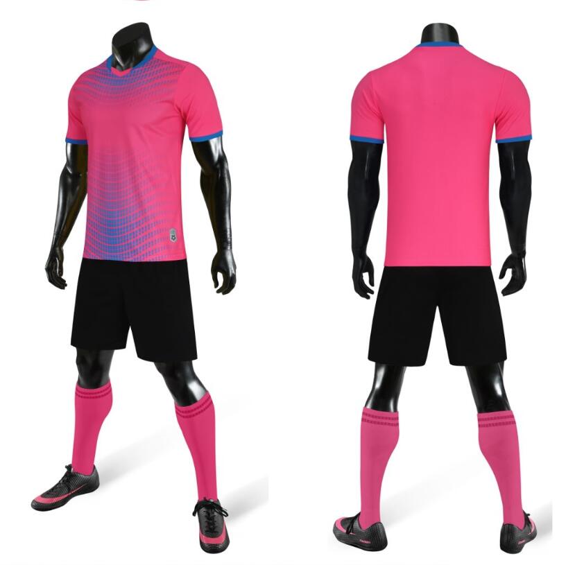 Retro Soccer Jersey Uniformes De Futbol Football Jersey Sport Soccer Team Uniform Breathable Football Jerseys M розовый