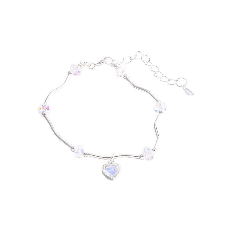 Elegant Versatile Crystal Love Bracelet – Trendy, Simple, and Colorful Women's Jewelry