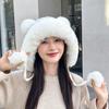 Thickened and Velvet Warm Hat, Winter Double-layer Outdoor Ear Protection, Cold and Windproof Knitted Hat, Women's Wool Hat