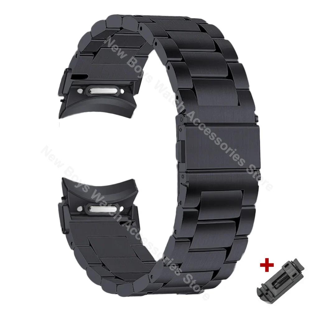 Quick Fit Stainless Steel Band for Samsung Galaxy Watch 7 6 4 5 Pro 40 44mm 45 42 46mm No Gap Strap for Watch6 Classic 43mm 47mm